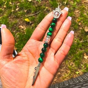 Green Tigers Eye Clip